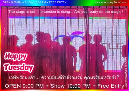 Tuesday Blues? Not here! - Adam's Apple Club Chiang Mai Treat yourself to something special this Tuesday. See YOU!