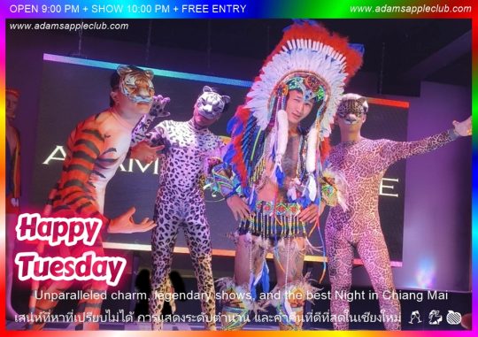 Tuesday Blues? Not here! - Adam's Apple Club Chiang Mai Treat yourself to something special this Tuesday. See YOU!