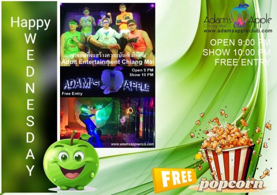 Wednesday is GREEN! - Adam's Apple Club Chiang Mai Let's turn the night green with Chiang Mai's best cabaret & drag show!