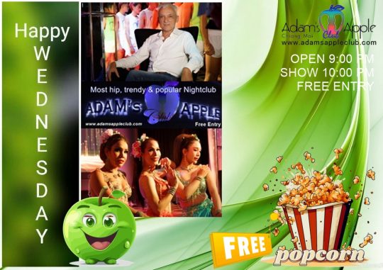 Wednesday is GREEN! - Adam's Apple Club Chiang Mai Let's turn the night green with Chiang Mai's best cabaret & drag show!