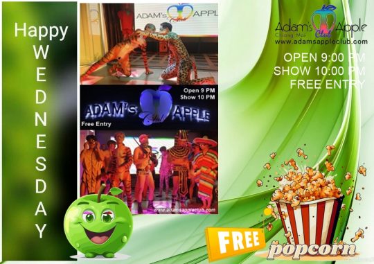 Wednesday is GREEN! - Adam's Apple Club Chiang Mai Let's turn the night green with Chiang Mai's best cabaret & drag show!