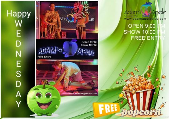 Wednesday is GREEN! - Adam's Apple Club Chiang Mai Let's turn the night green with Chiang Mai's best cabaret & drag show!