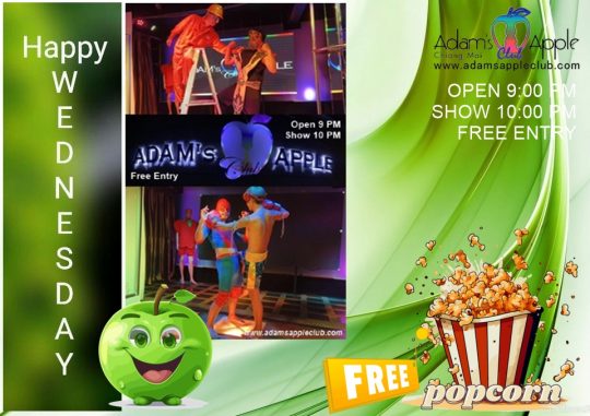 Wednesday is GREEN! - Adam's Apple Club Chiang Mai Let's turn the night green with Chiang Mai's best cabaret & drag show!