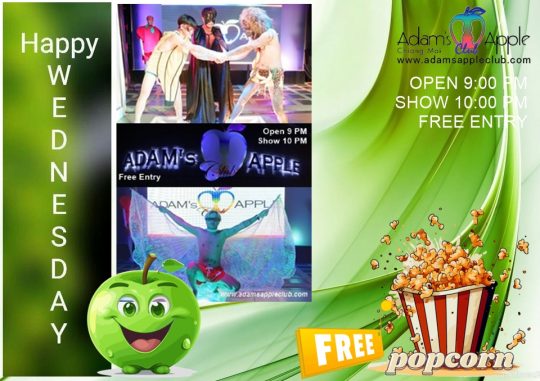 Wednesday is GREEN! - Adam's Apple Club Chiang Mai Let's turn the night green with Chiang Mai's best cabaret & drag show!