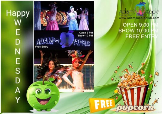 Wednesday is GREEN! - Adam's Apple Club Chiang Mai Let's turn the night green with Chiang Mai's best cabaret & drag show!