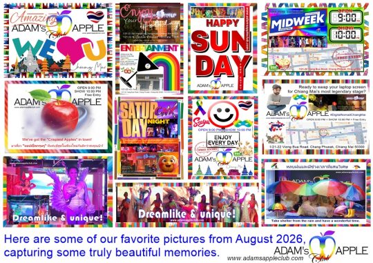 Memories AUGUST 2026 - Adam's Apple Club Chiang Mai Hope your time at Adam’s Apple Club Chiang Mai was unforgettable.