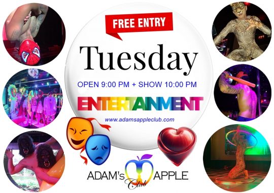 Make Your Tuesday Epic - Adam's Apple Club Chiang Mai Ultimate adult entertainment awaits you tonight at Chiang Mai’s Best Gay-Friendly Bar!