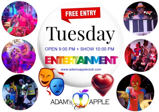 Make Your Tuesday Epic - Adam's Apple Club Chiang Mai Ultimate adult entertainment awaits you tonight at Chiang Mai’s Best Gay-Friendly Bar!