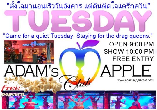 Tuesday Nightlife Chiang Mai - Adam's Apple Club Tuesday at Adam's Apple: Where 'just one drink' turns into an international event.
