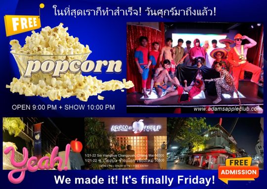 We made it! It's finally Friday! - Adam's Apple Club Chiang Mai The week is finally drawing to a close, and Friday is here!