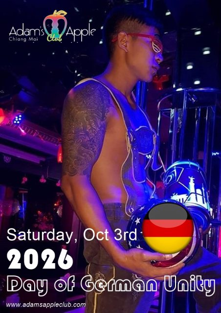 Day of German Unity 2026 - Adam's Apple Club Chiang Mai Our spectacular show starts at 10:00 PM sharp! Cheers to our German friends!