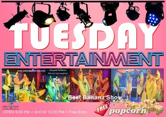 Ultimate Tuesday Night Vibe - Adam's Apple Club Chiang Mai The best entertainment in town is happening tonight at Adams Apple Club!
