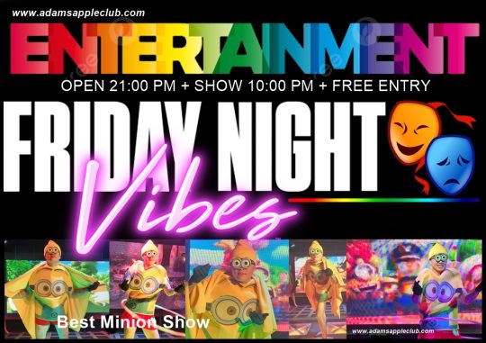 Friday Night Entertainment Chiangmai - Adam's Apple Club Chiang Mai Friday looks good on you, so let’s make it unforgettable!