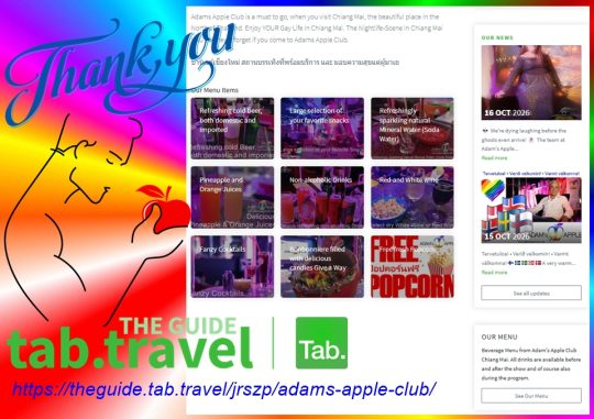 The Guide by Tab - Adam's Apple Club Chiang Mai Check out their fantastic feature about us and the vibrant, diverse nightlife