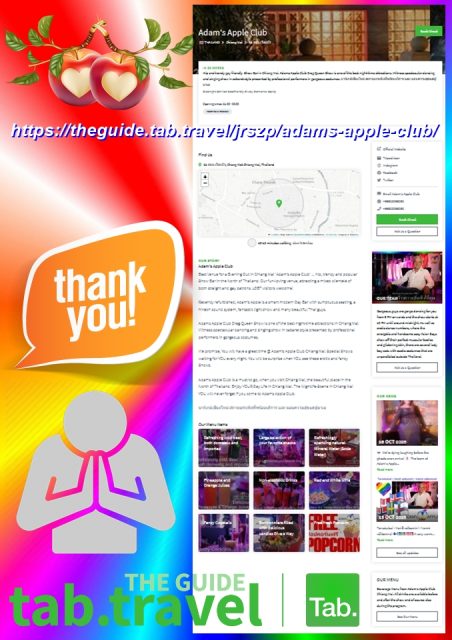 The Guide by Tab - Adam's Apple Club Chiang Mai Check out their fantastic feature about us and the vibrant, diverse nightlife