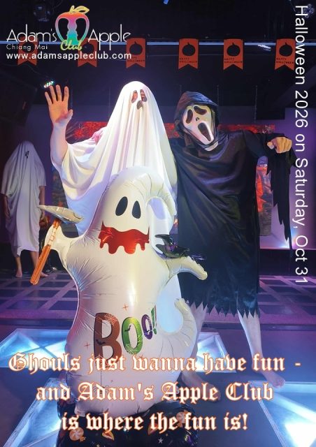 Halloween Party CNX 2026 - Adam's Apple Club Chiang Mai The spookiest night of the year is creeping up! Are you brave enough to join?